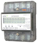 Digital three-phase kWh meter 80A MID certified