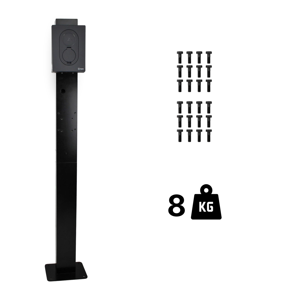 Loady matt black mounting pole for Zaptec Go & Go 2 - view 6