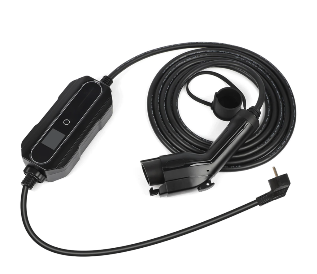 ChargeXpert portable EV charger with Type 1 plug and Schuko plug