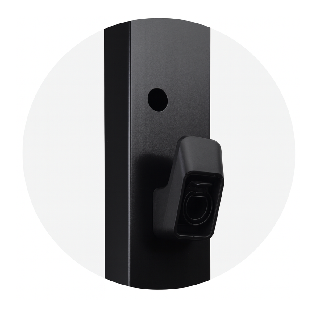 Loady matt black mounting pole for KEBA P30 - view 4