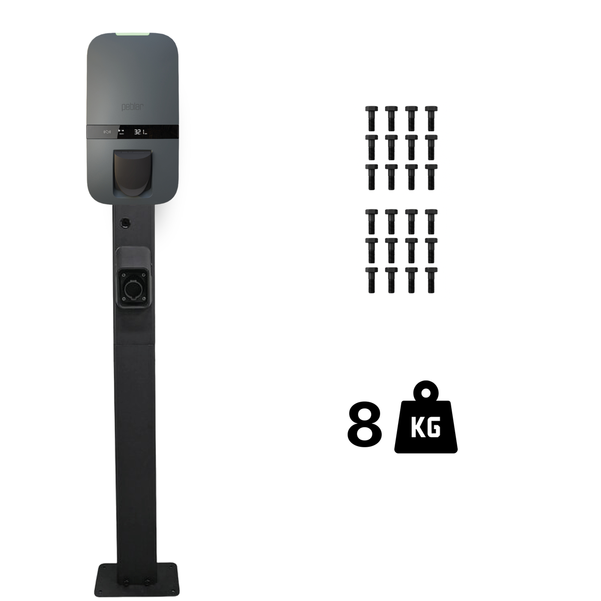 Loady matt black mounting pole for Peblar - view 6