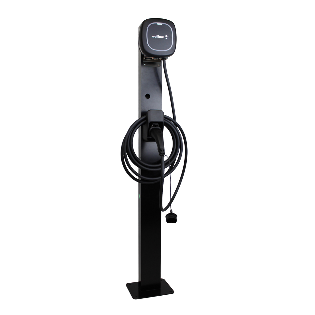 Loady matt black mounting pole for Wallbox Pulsar Max