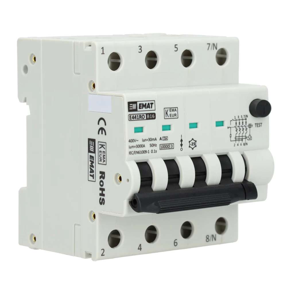 EMAT 3-phase 16A RCBO
