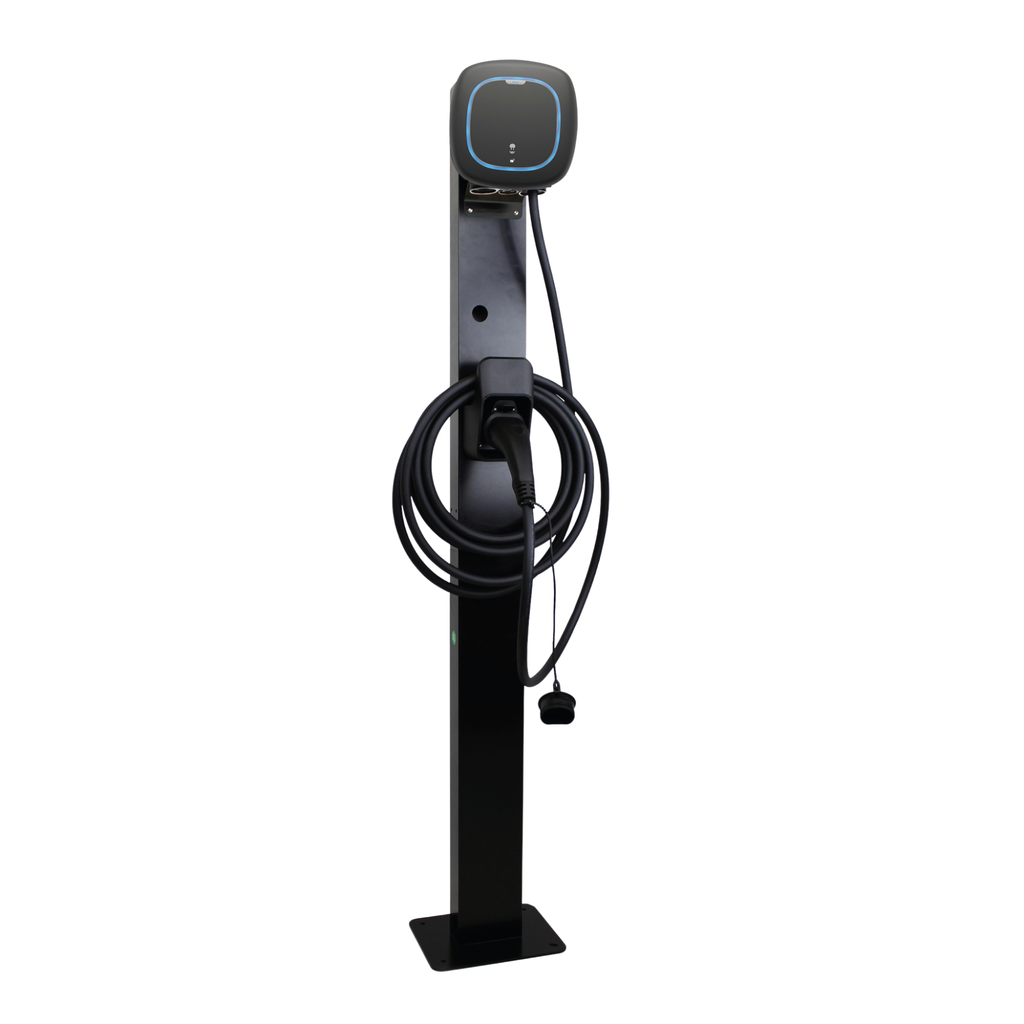 Loady matt black mounting pole for Wallbox Pulsar Pro